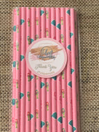 Mermaid paper straws