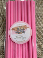 Pink paper straws